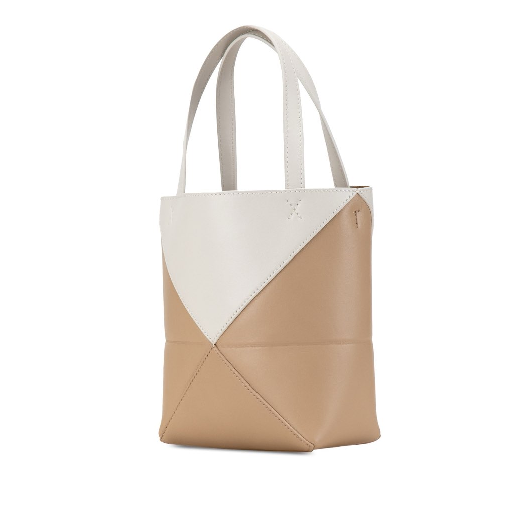 Loewe Mini Bicolor Calfskin Puzzle Fold Tote - 2
