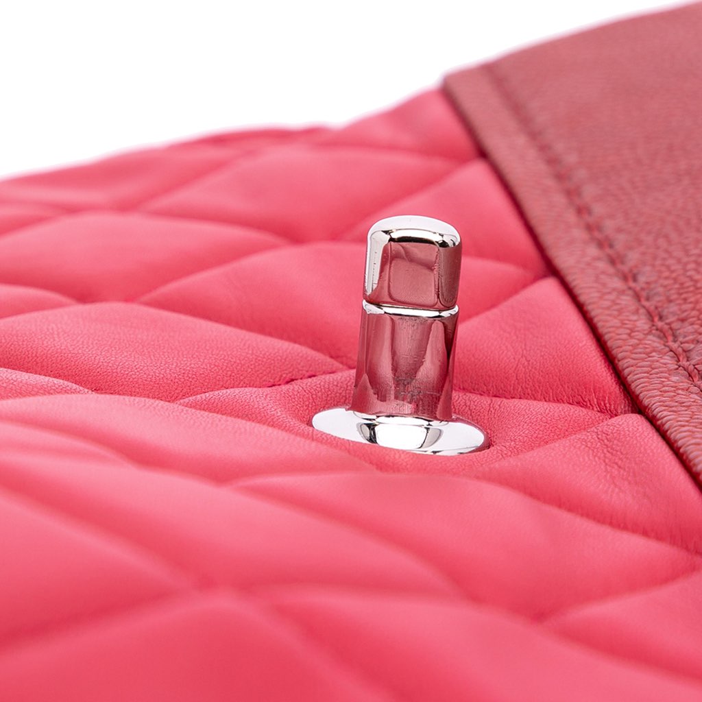 Chanel Medium Quilted Lambskin and Caviar Bi Coco Flap - Image 10