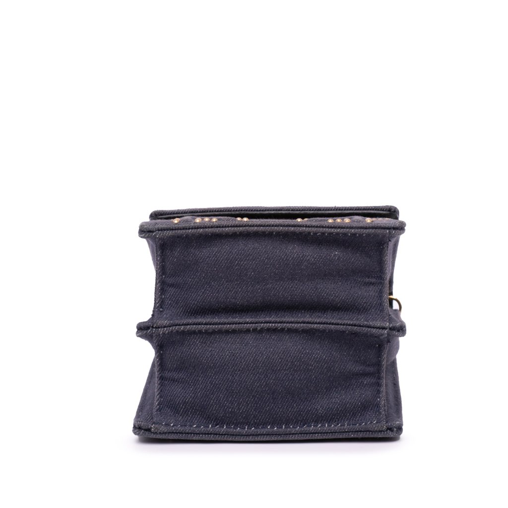 Dior Studded Denim Vertical Diorama Crossbody - Image 6