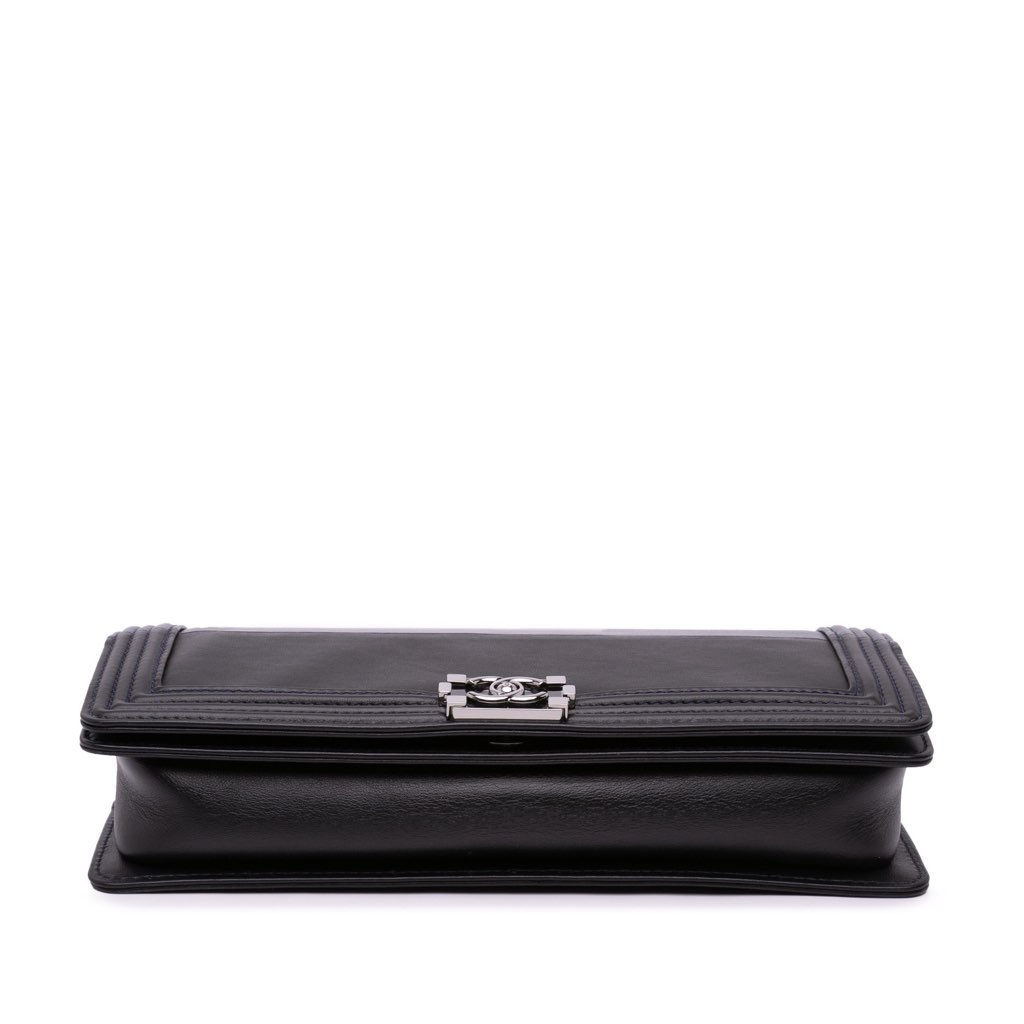 Chanel Bicolor Lambskin Boy Clutch - Image 6