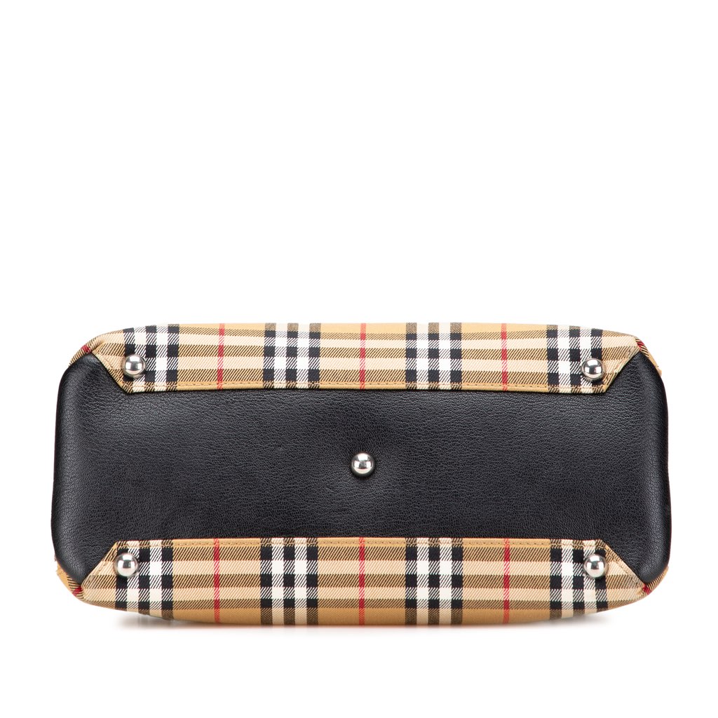 Burberry Medium House Check Canvas Banner Satchel - Image 6
