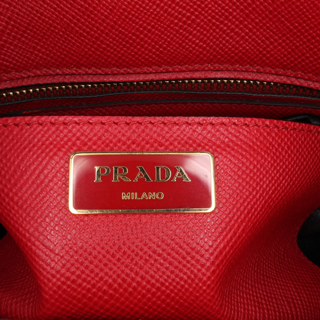 Prada Studded Saffiano Cuir Promenade Satchel - 5