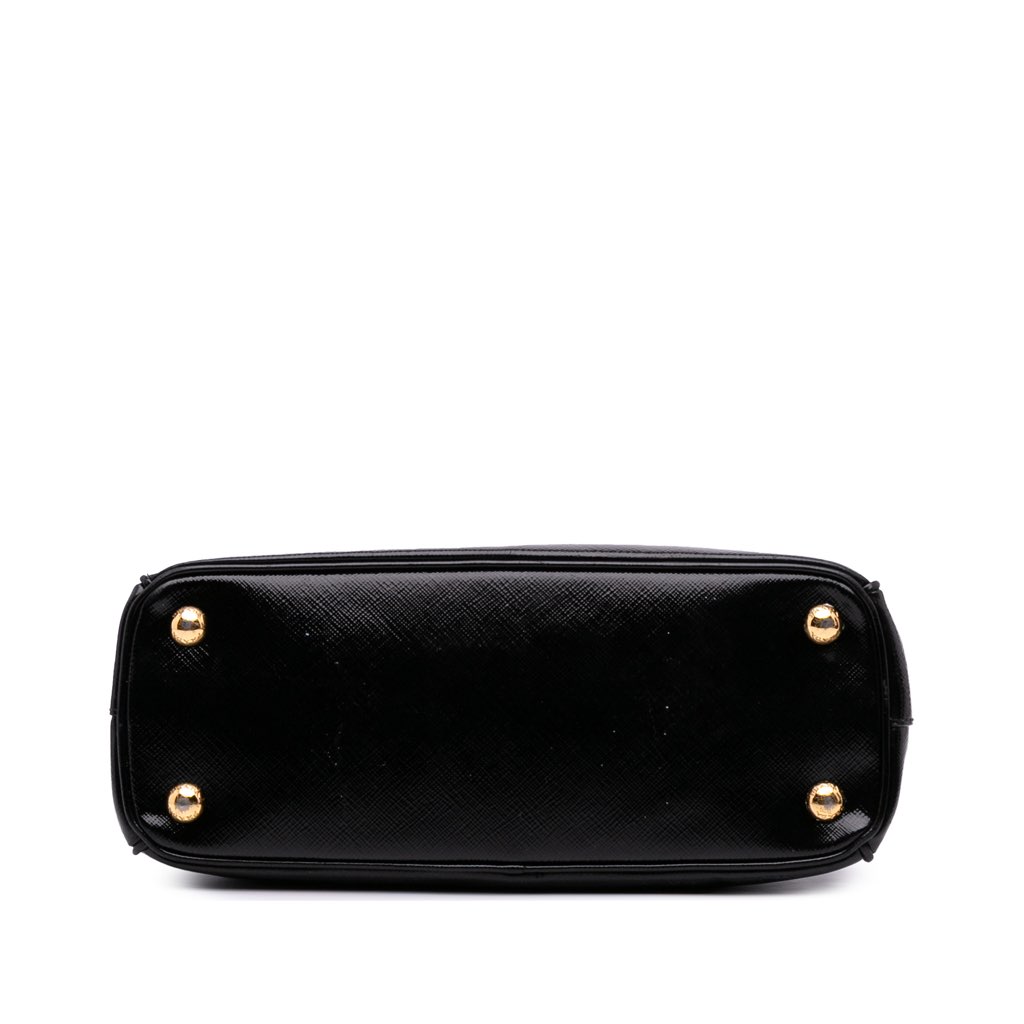 Prada Small Saffiano Vernice Galleria Double Zip Satchel - 3