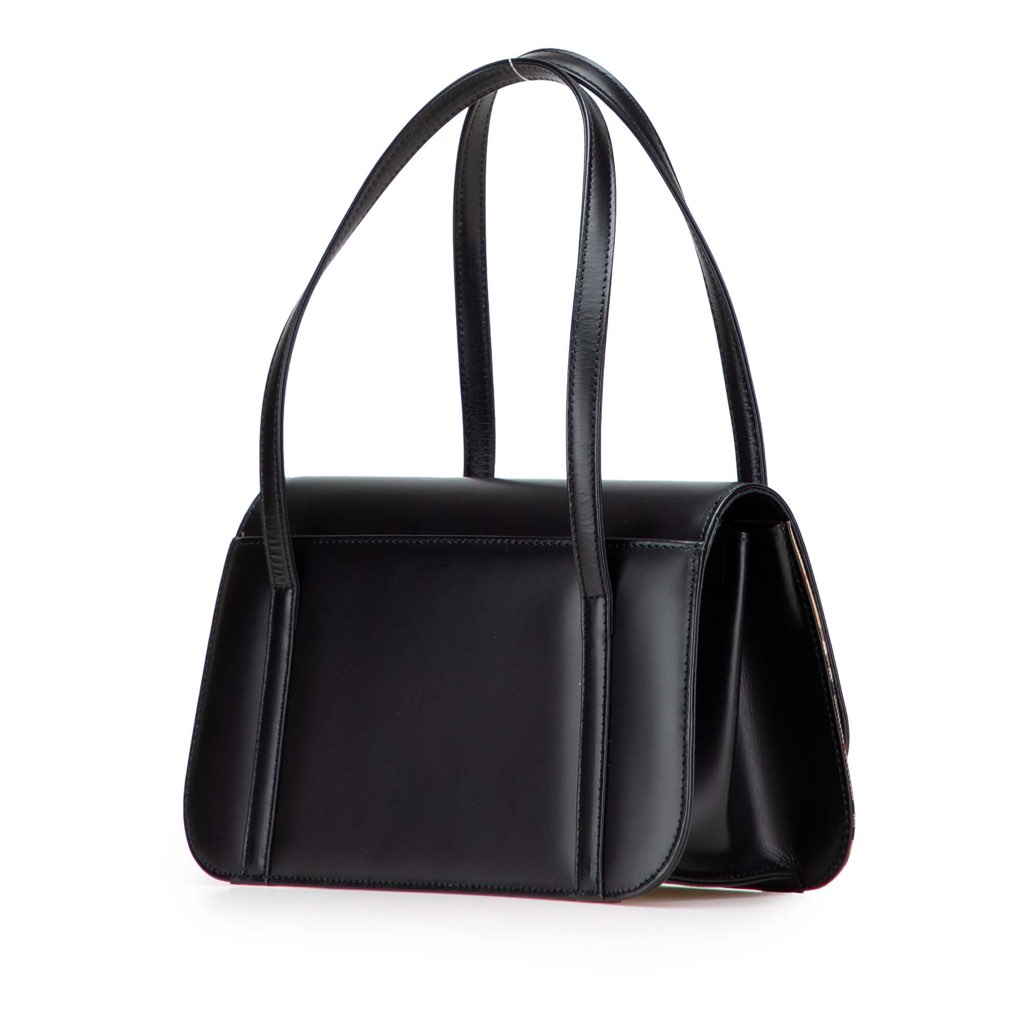 Burberry Leather and House Check Canvas Trimmed Handbag - 2