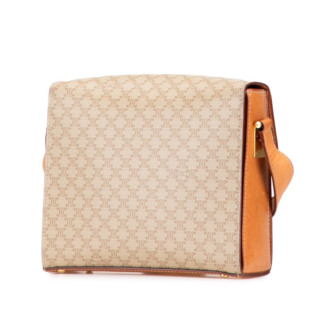 Celine Macadam Coated Canvas Crossbody - Back view