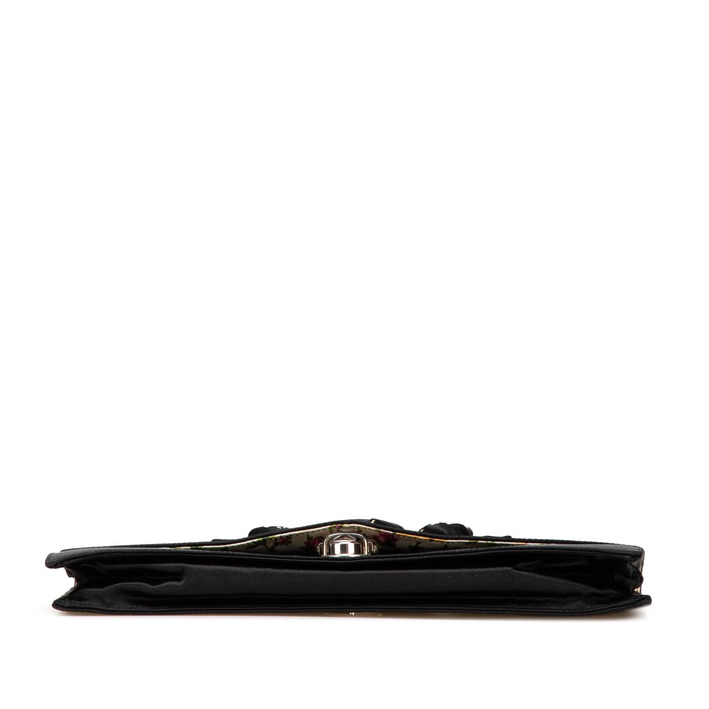 Prada Satin Applique Clutch - 3