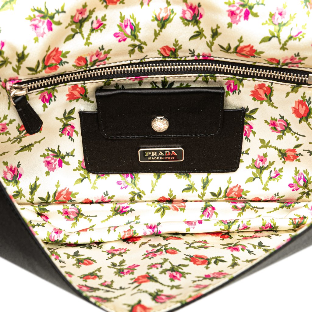 Prada Satin Applique Clutch - 5