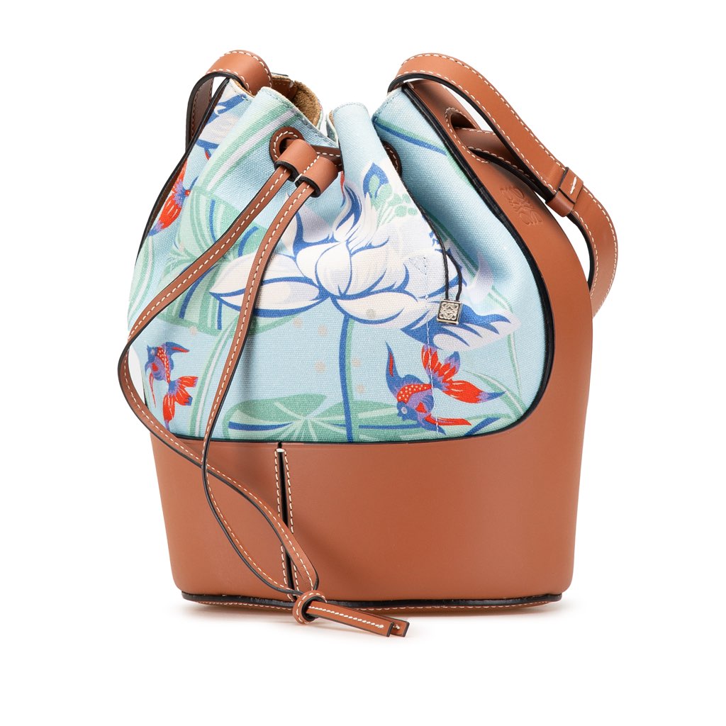 Loewe Paulas Ibiza Small Canvas Balloon Bucket Bag - 2