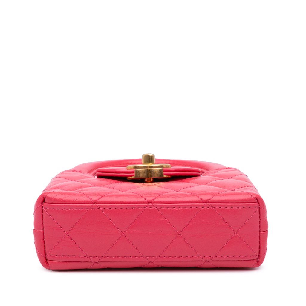 Chanel Mini Nano Aged Calfskin Kelly Shopper Bag - Image 6