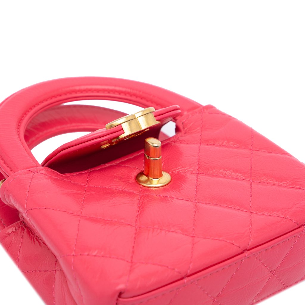 Chanel Mini Nano Aged Calfskin Kelly Shopper Bag - Image 10