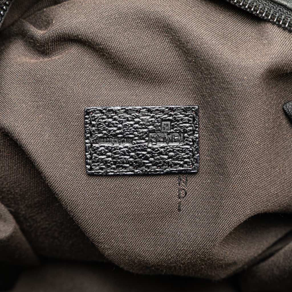 Fendi Zucca Nylon Zip Code Handbag - Side view