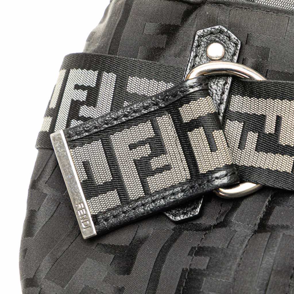 Fendi Zucca Nylon Zip Code Handbag - Image 11