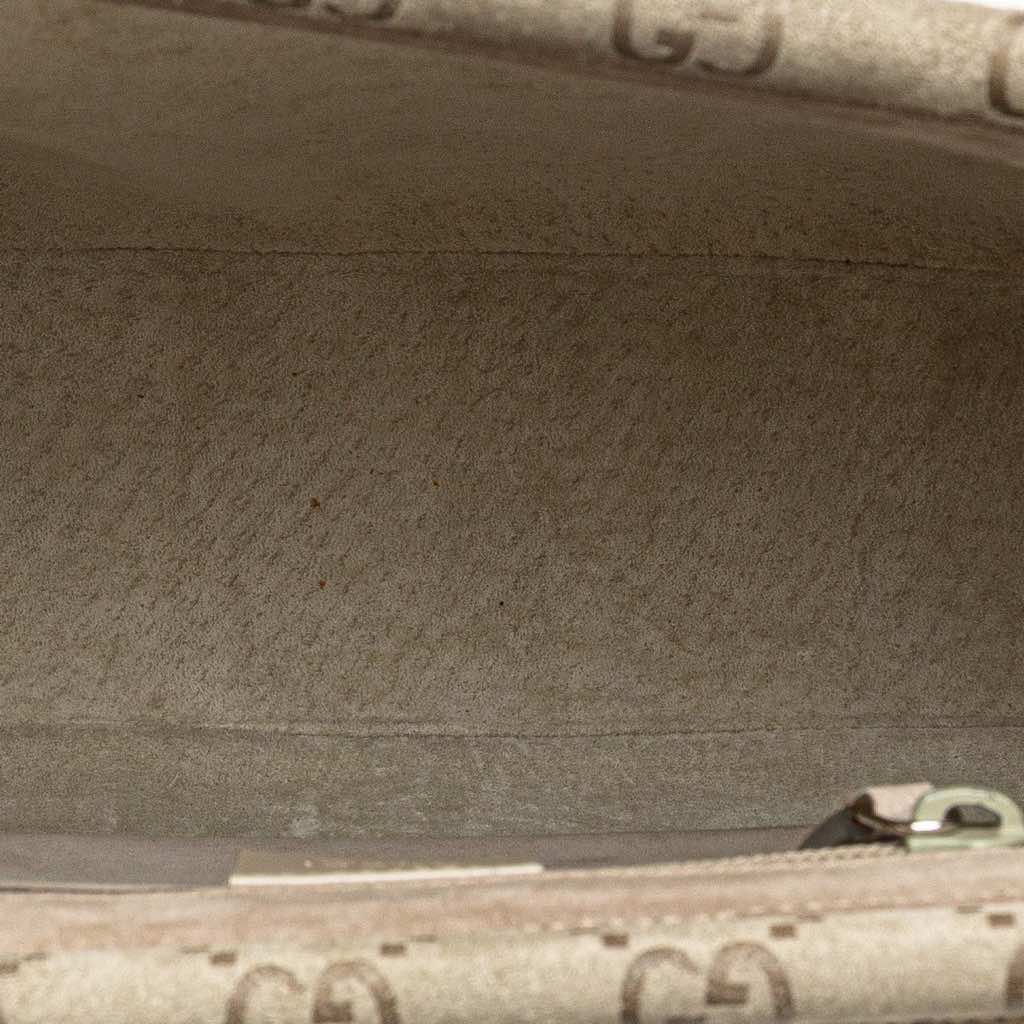 Gucci GG Suede Metal Top Handle Bag - 4