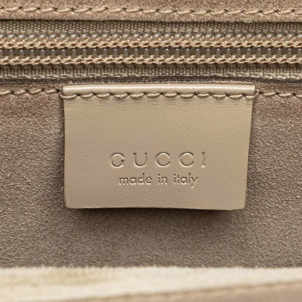 Gucci GG Suede Metal Top Handle Bag - 5