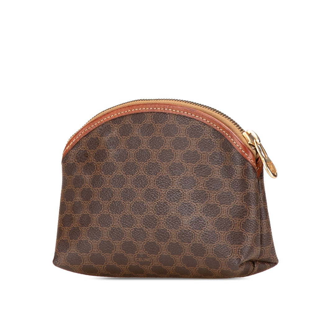 Celine Macadam Coated Canvas Pouch - Back view