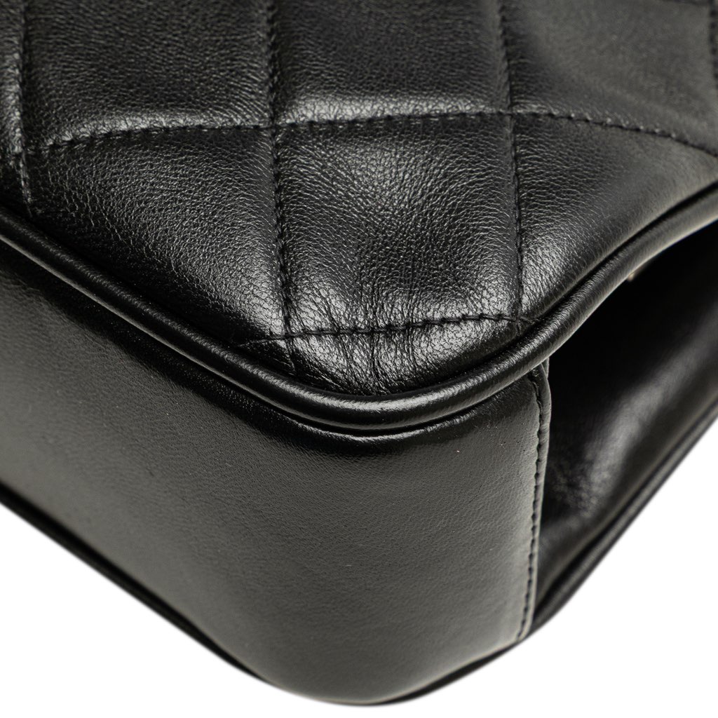 Chanel CC Quilted Lambskin Kiss Lock Frame Top Handle Bag - Image 13