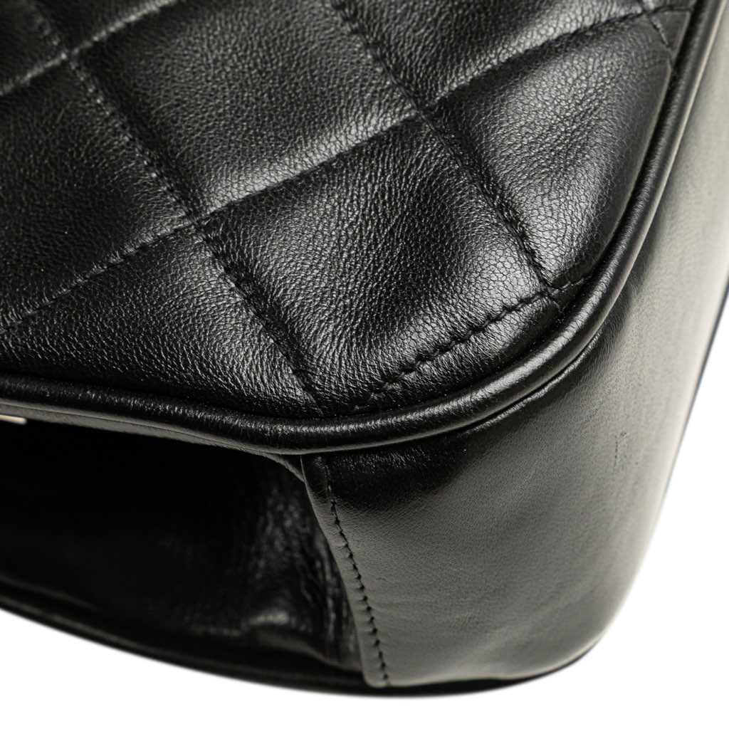 Chanel CC Quilted Lambskin Kiss Lock Frame Top Handle Bag - Image 12