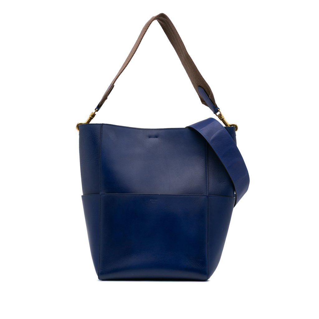 Celine Medium Leather Seau Sangle Bucket Bag
