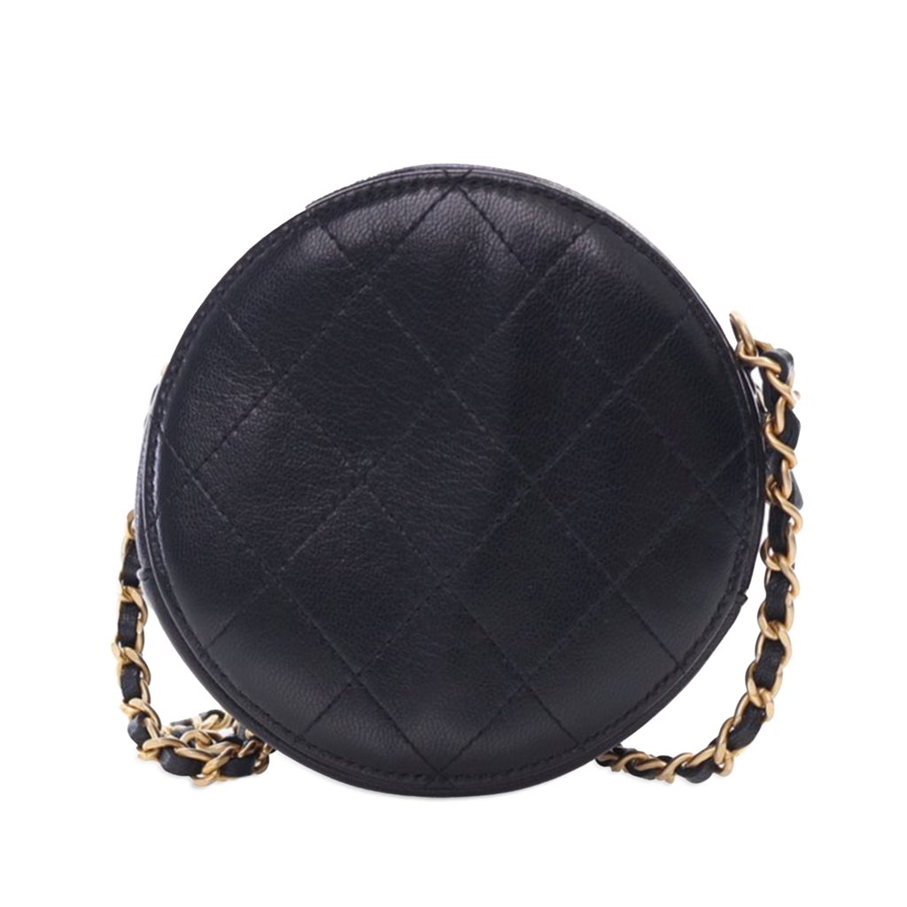 Chanel Lambskin Pearl Round Clutch On Chain - 3