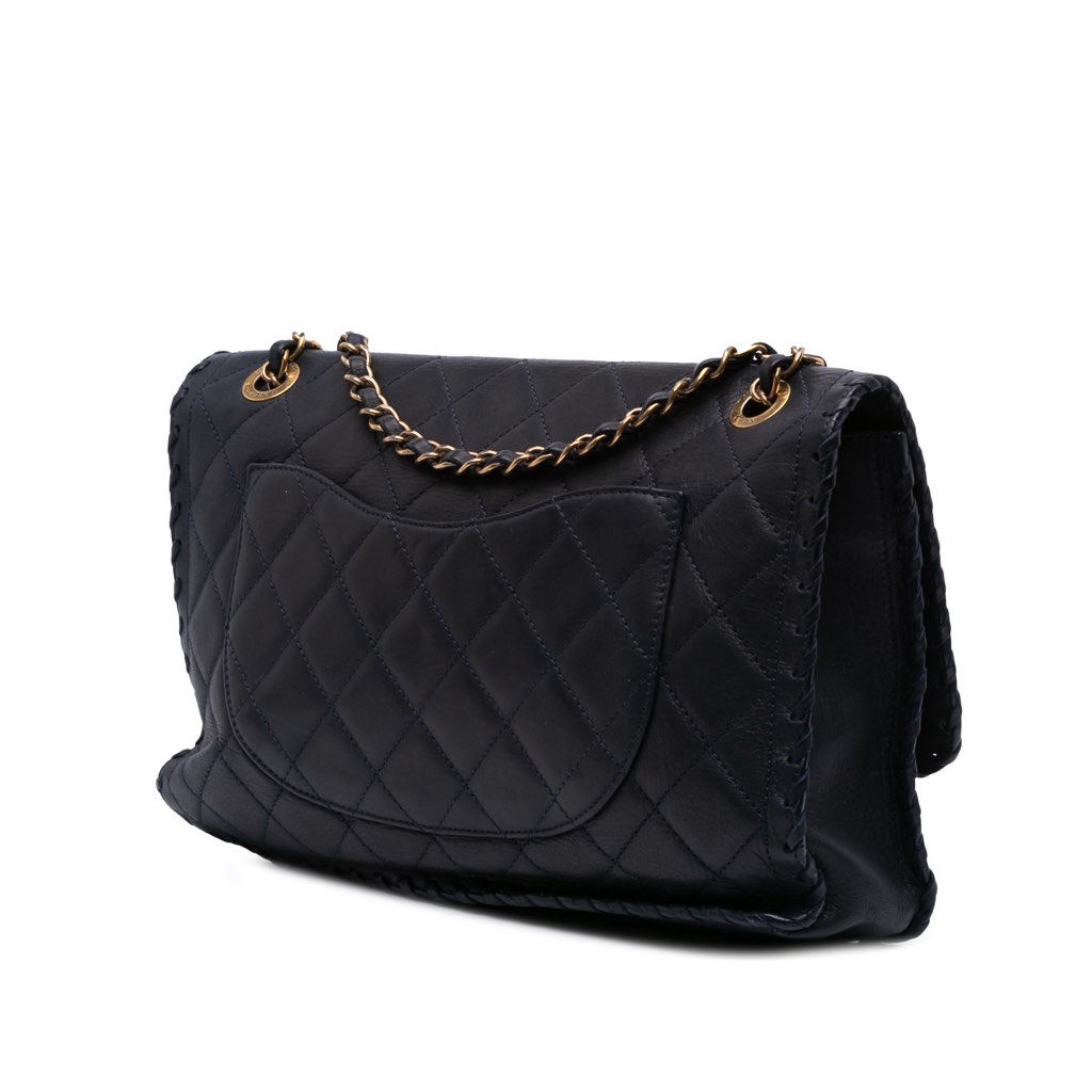 Chanel Jumbo Quilted Iridescent Calfskin Happy Stitch Flap - 2