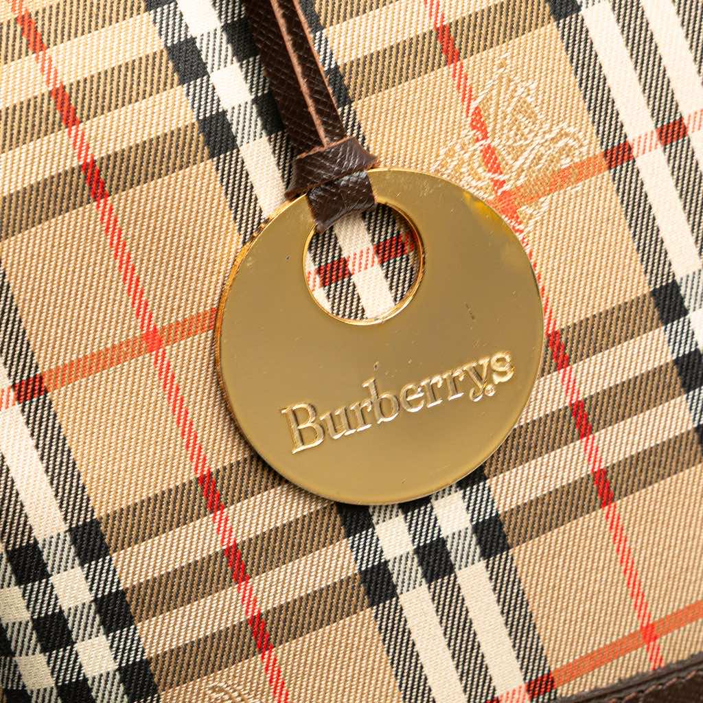 Burberry Haymarket Check Canvas Tote - 5