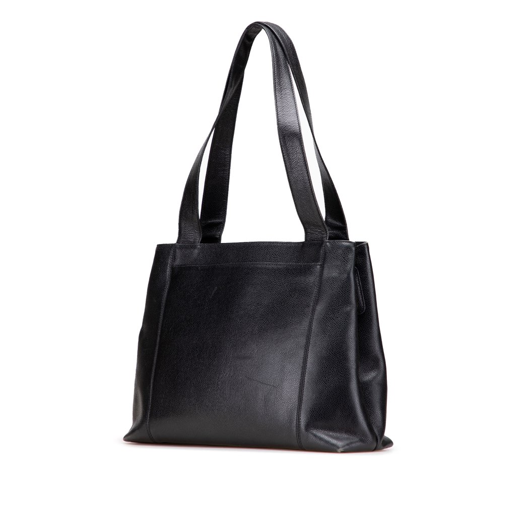 Chanel Caviar LAX Embroidered Logo Tote - Back view