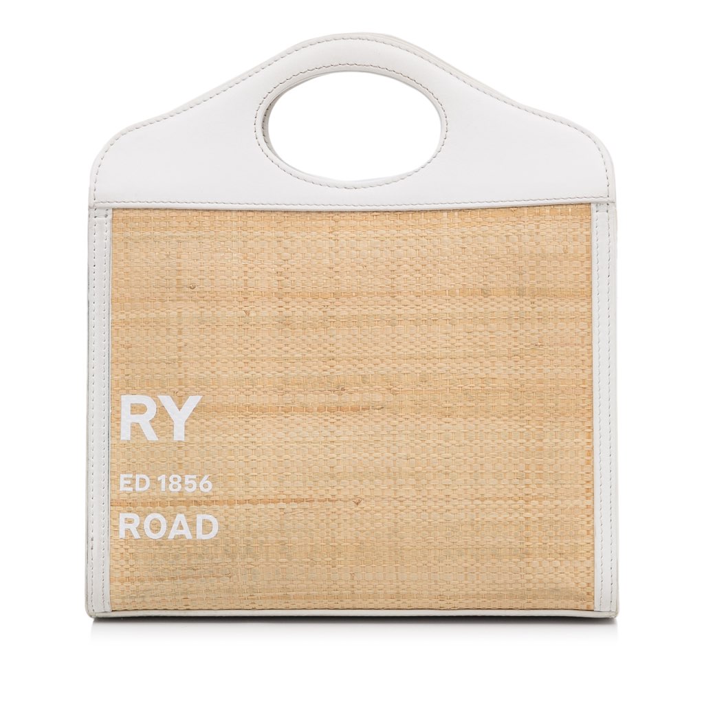 Burberry Pocket Raffia Satchel - 3