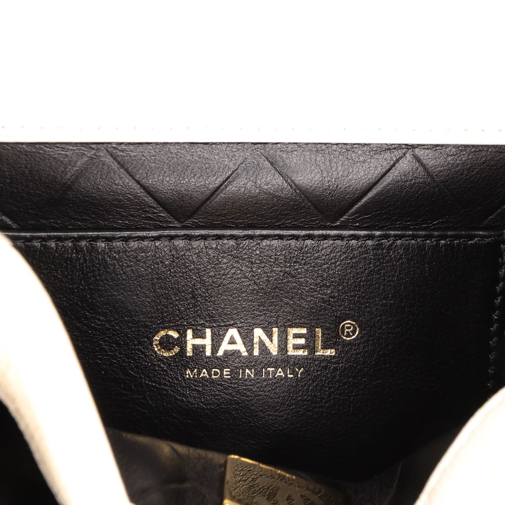 Chanel CC Quilted Lambskin Round Moon Messenger Flap - Side view