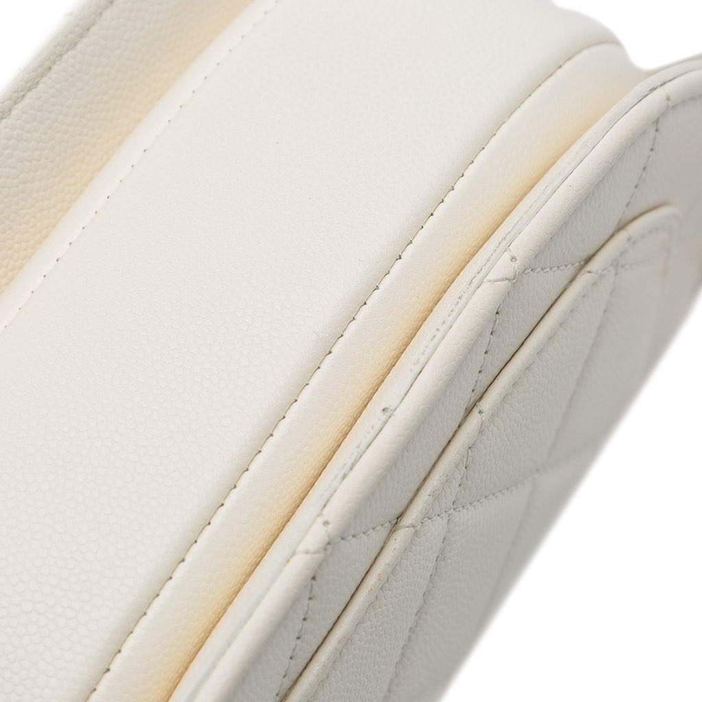 Chanel CC Quilted Lambskin Round Moon Messenger Flap - Image 10