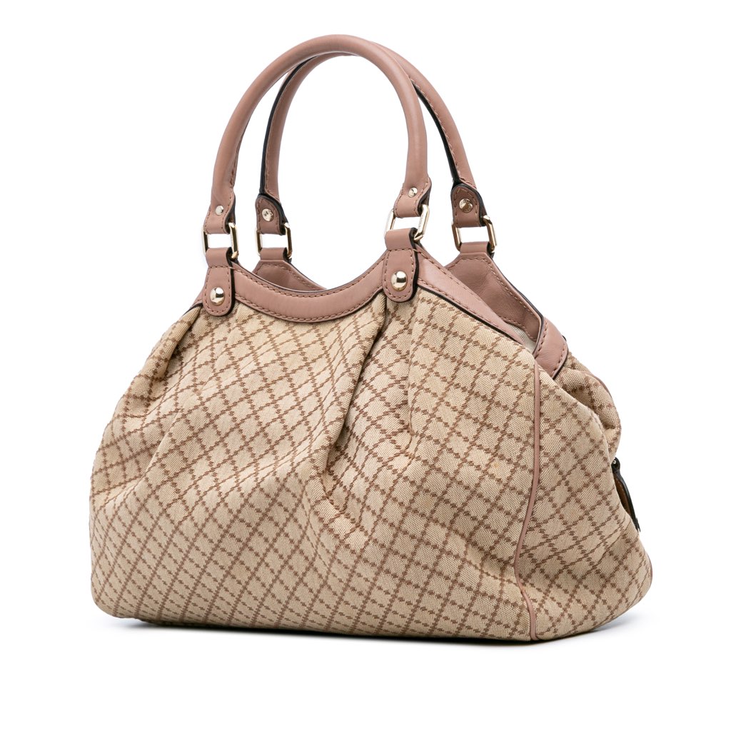 Gucci Medium Diamante Canvas Sukey Tote - Back view
