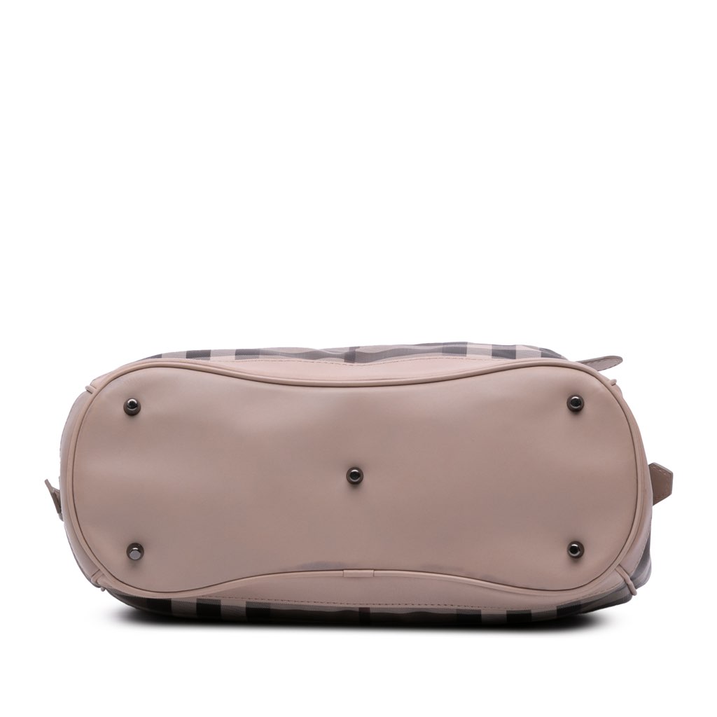 Burberry Medium Smoked Check Coated Canvas Walden Belted Hobo - 3