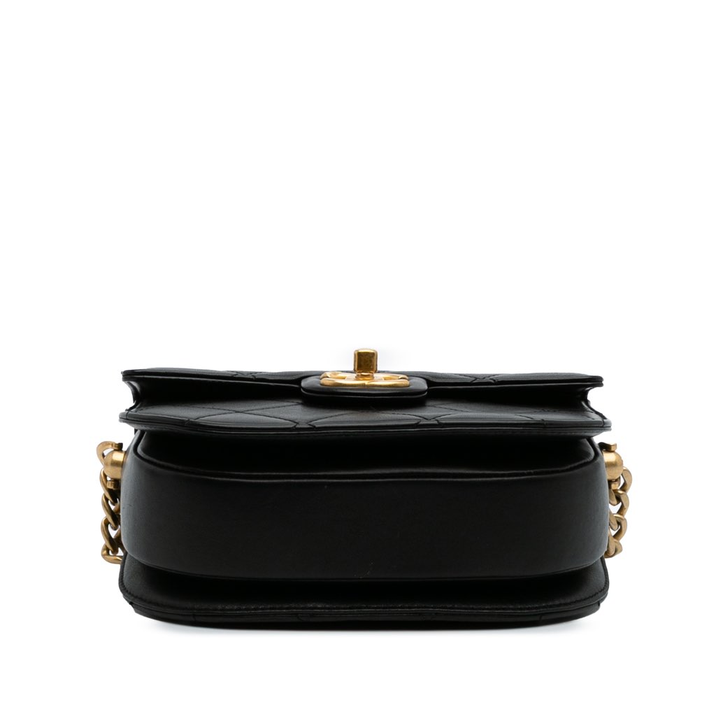 Chanel CC Quilted Calfskin Round Moon Messenger Flap - 3