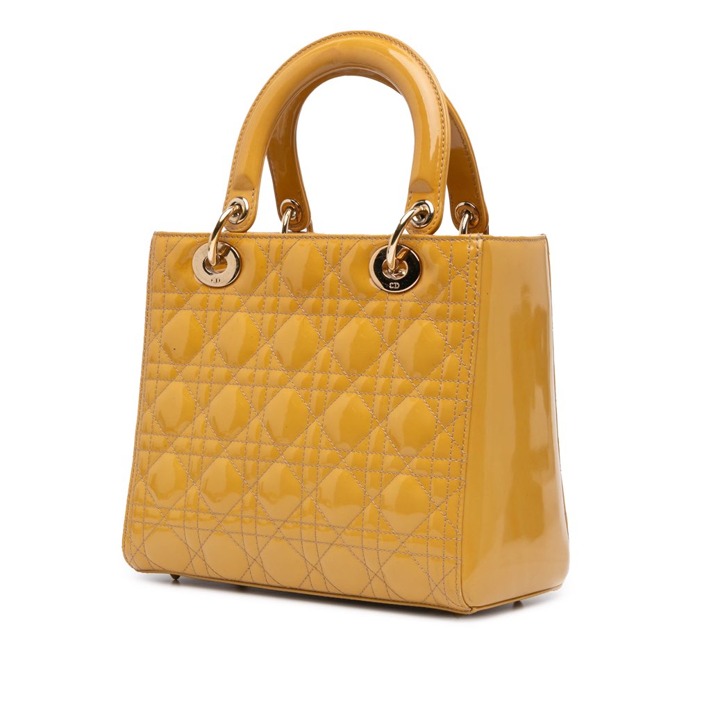 Dior Medium Patent Cannage Lady Dior - 2
