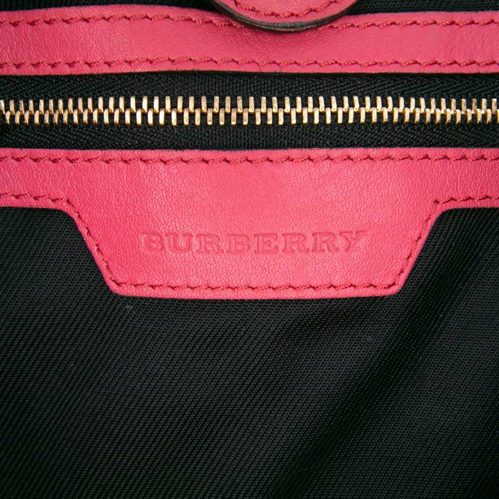 Burberry Small Haymarket Check Canvas and Leather Canterbury Tote - Side view