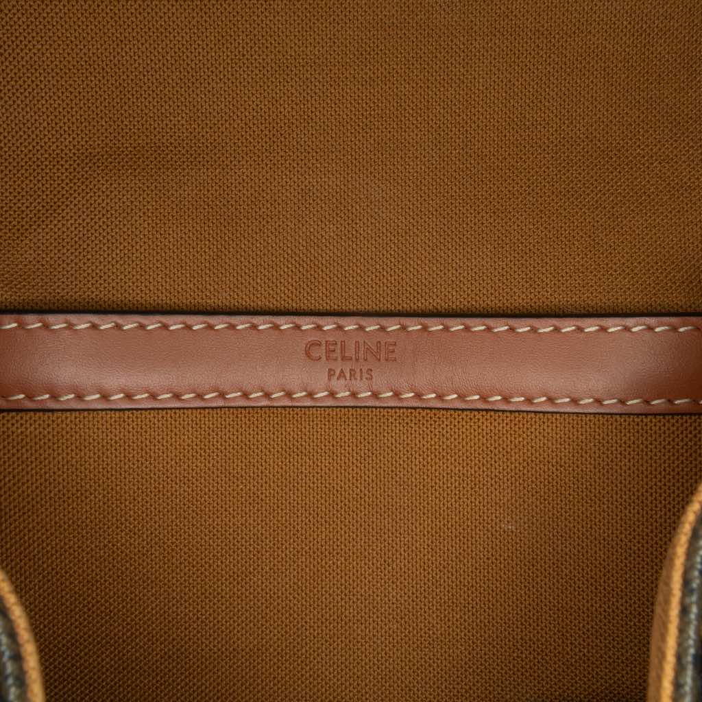 Celine Medium Triomphe Coated Canvas Folco Crossbody - 5