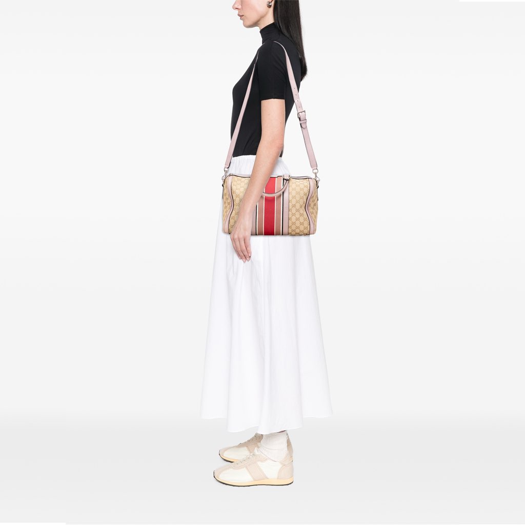 Gucci GG Canvas Web Joy Boston Bag - Image 15