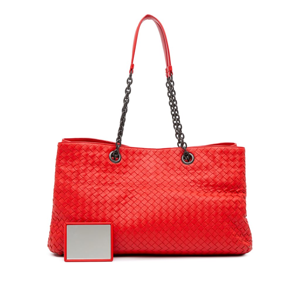 Bottega Veneta Medium Nappa Intrecciato Double Chain Tote - Image 15