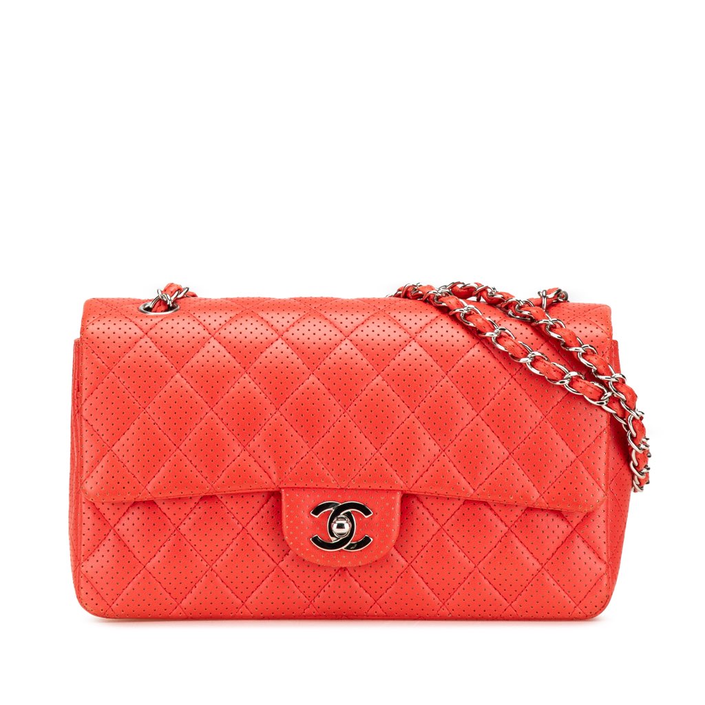 Chanel Medium Classic Perforated Lambskin Single Flap