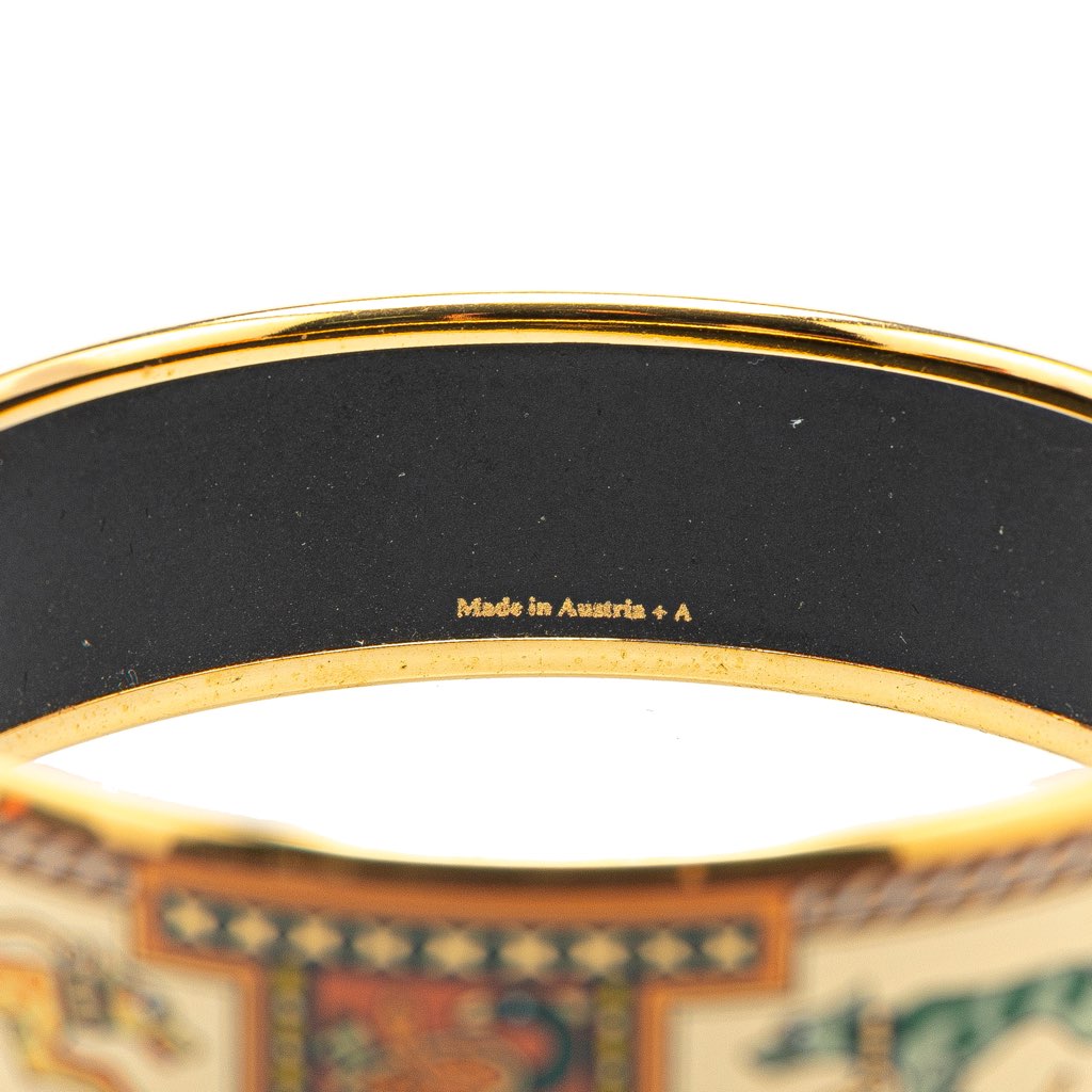 Hermès Wide Greyhound Enamel Bangle 65 - 5