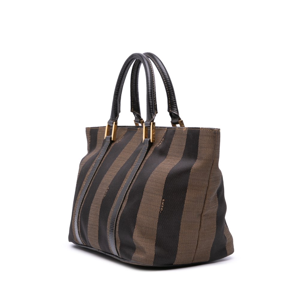 Fendi Pequin Canvas Handbag - 2