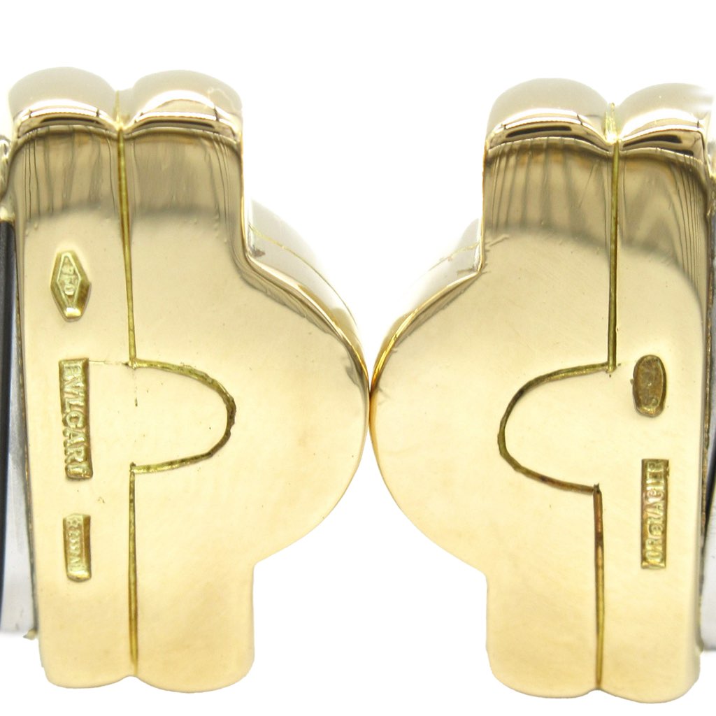 Bvlgari Bicolor 18K Yellow Gold and Stainless Steel Parentesi Tubogas Cuff - 4