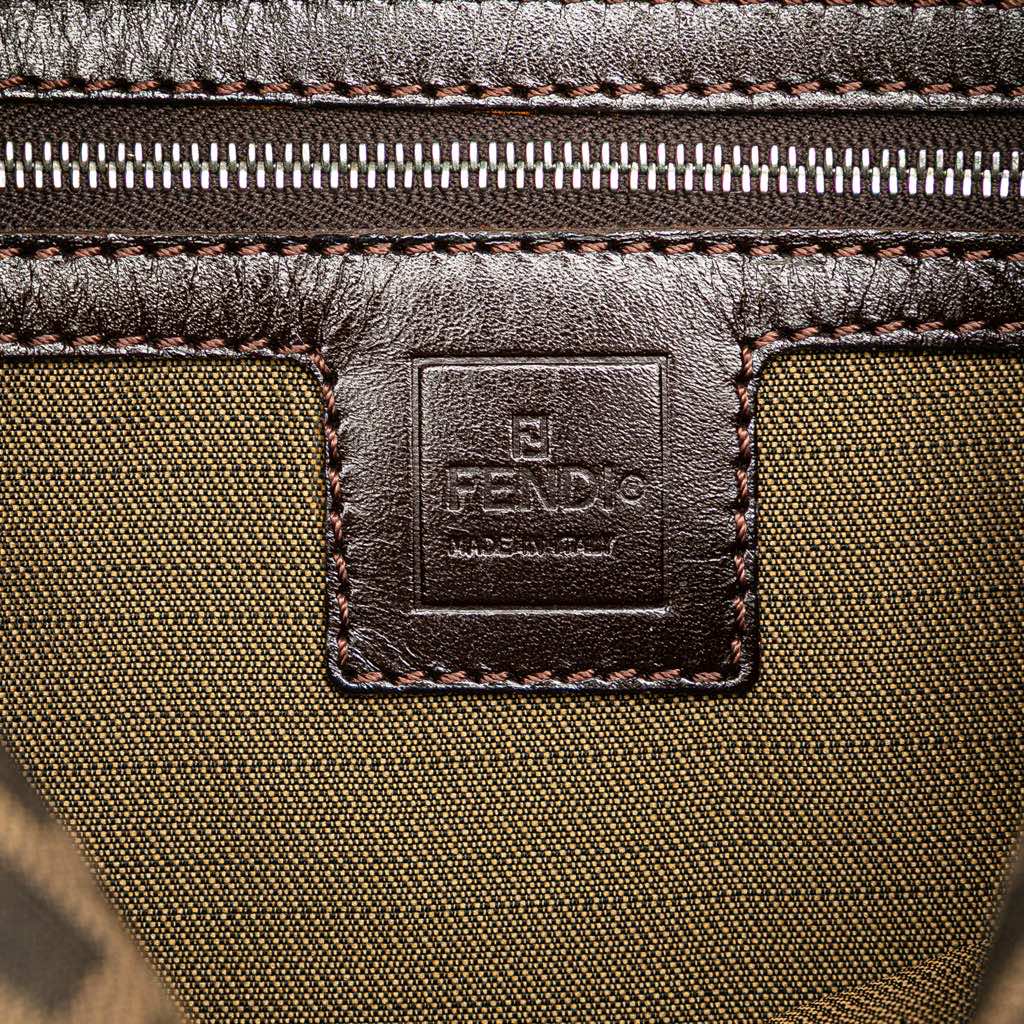 Fendi Zucca Canvas Double Flap Shoulder Bag - 5