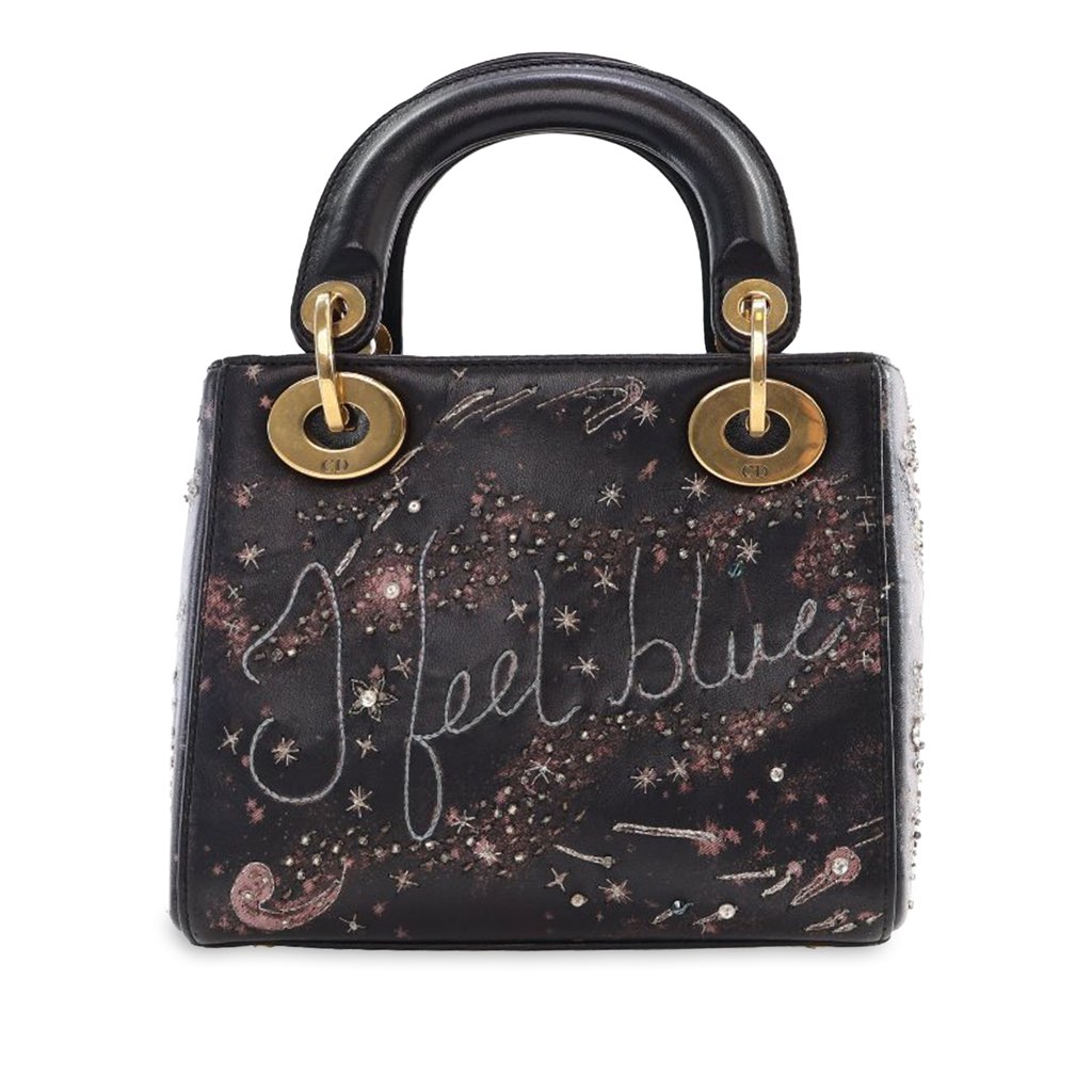 Dior Mini Lambskin I Feel Blue Lady Dior - 3