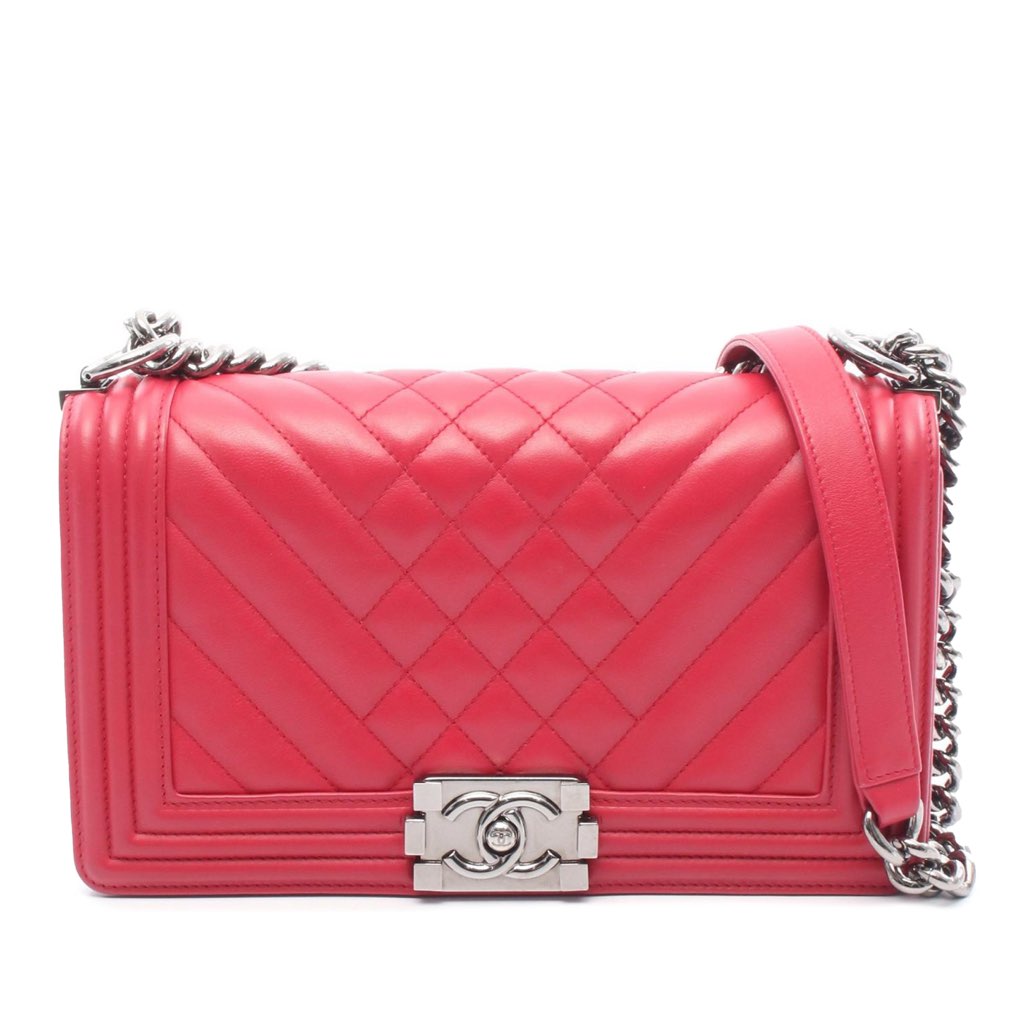 Chanel Old Medium Quilted Lambskin Boy Flap