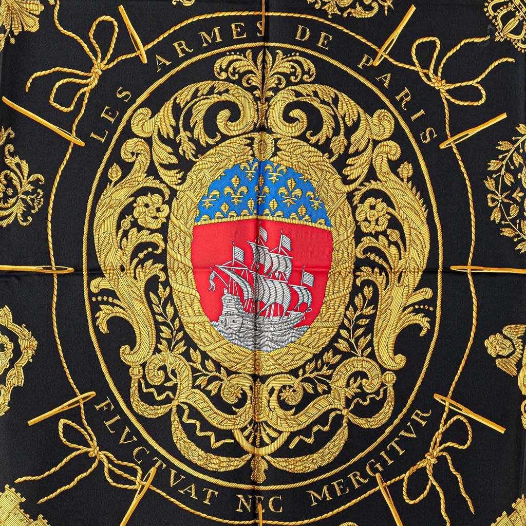 Hermès Les Armes de Paris Silk Scarf - Back view