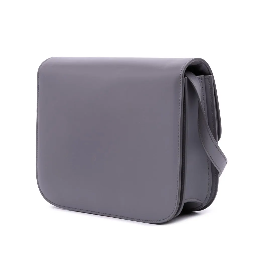 Celine Medium Calfskin Classic Box Purple Leather Good - Back View
