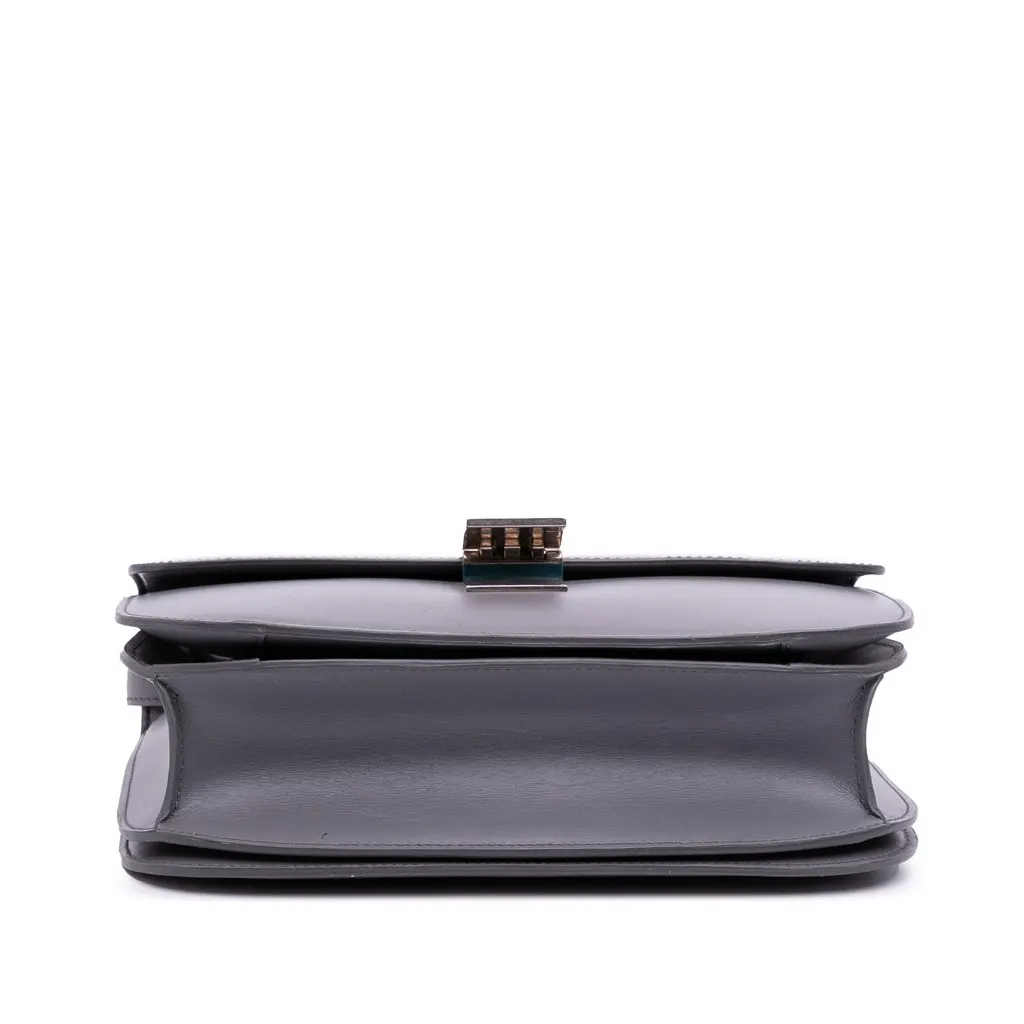 Celine Medium Calfskin Classic Box Purple Leather Good - Inside View