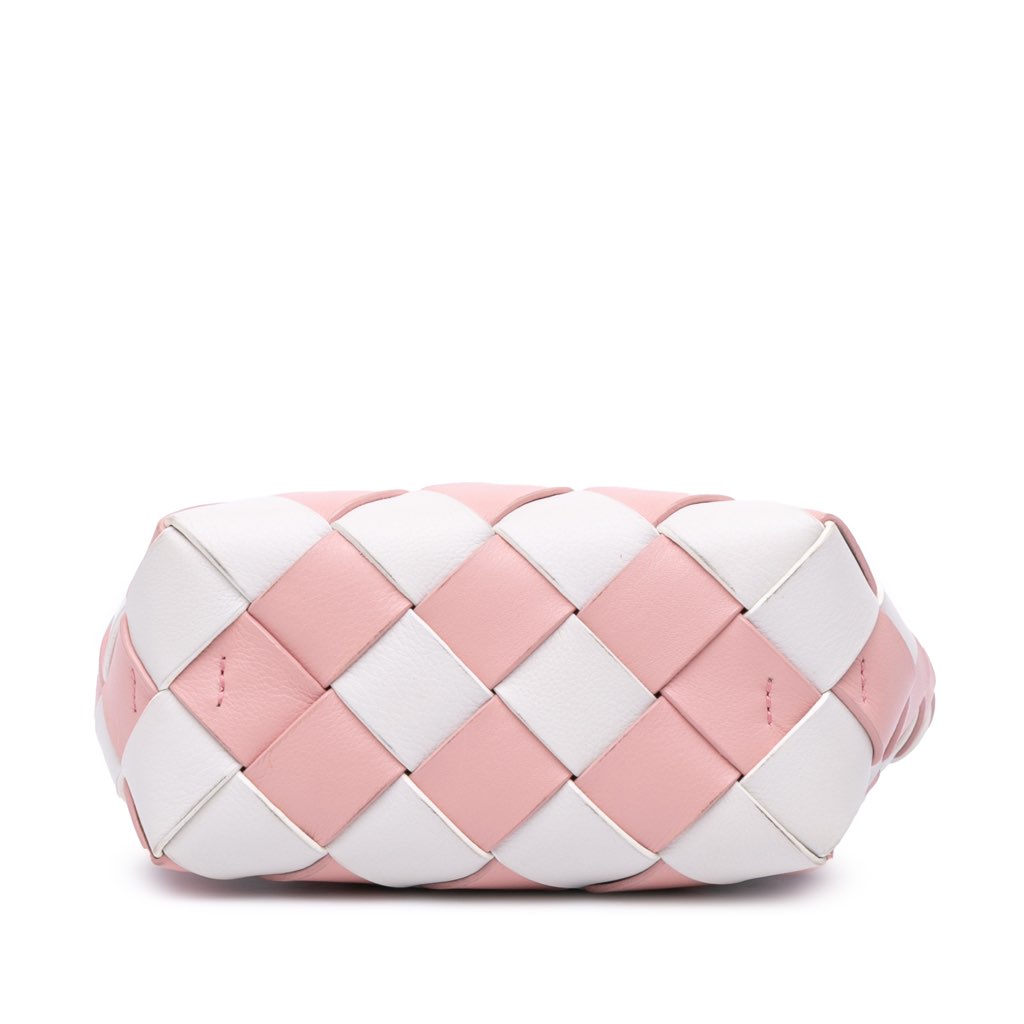 Loewe Mini Woven Calfskin Gingham Basket Bag - Image 6