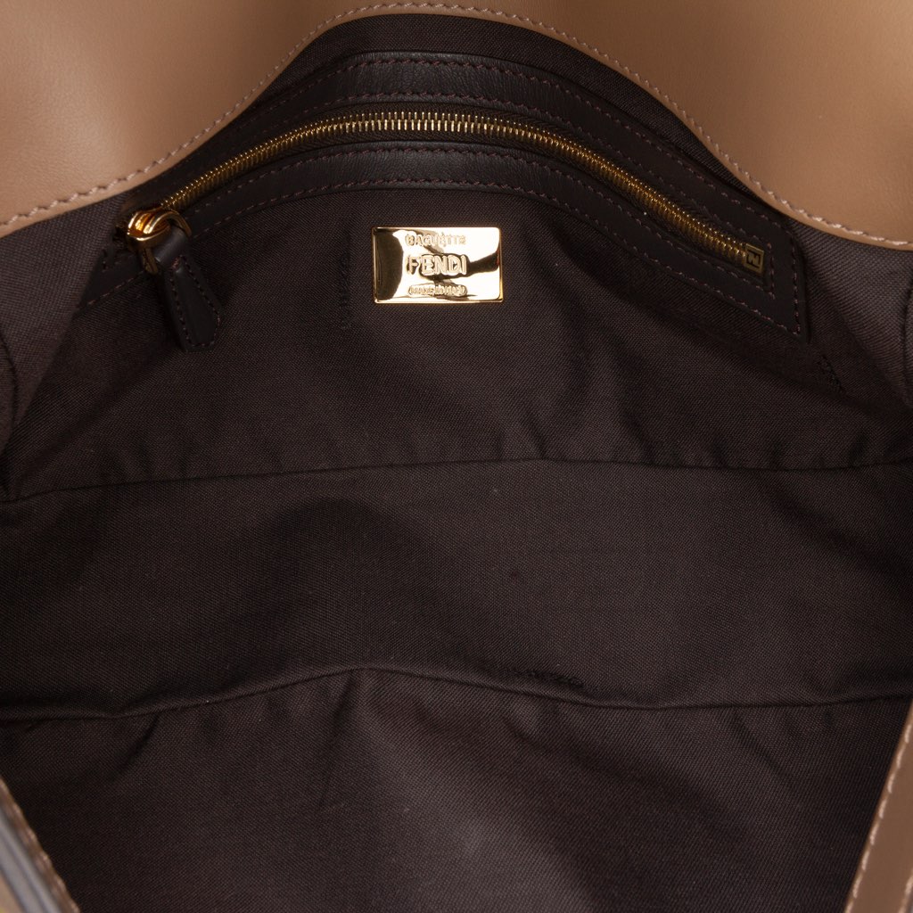 Fendi Pequin Nubuck Floral Baguette Satchel - 4