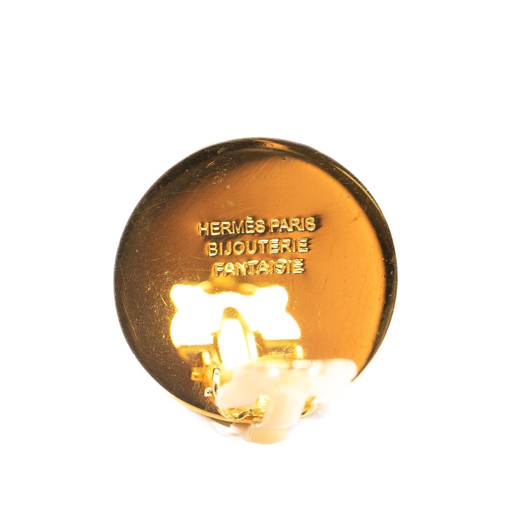 Hermès Caleche Horse Clip On Earrings - 3